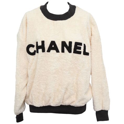 vintage chanel logo sweater